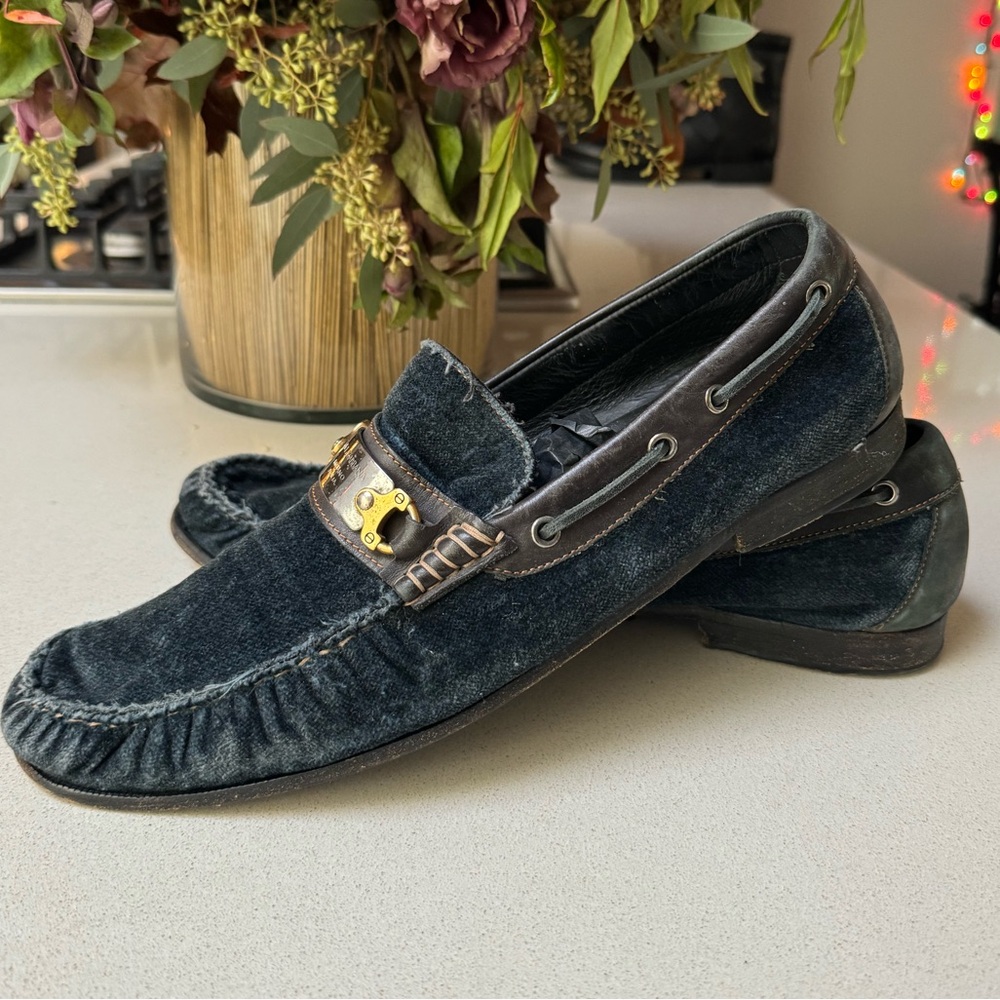 Vintage Dolce & Gabbana velvet loafers